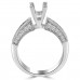 1.00 ct Ladies Princess Cut Diamond Semi Mount Ring 